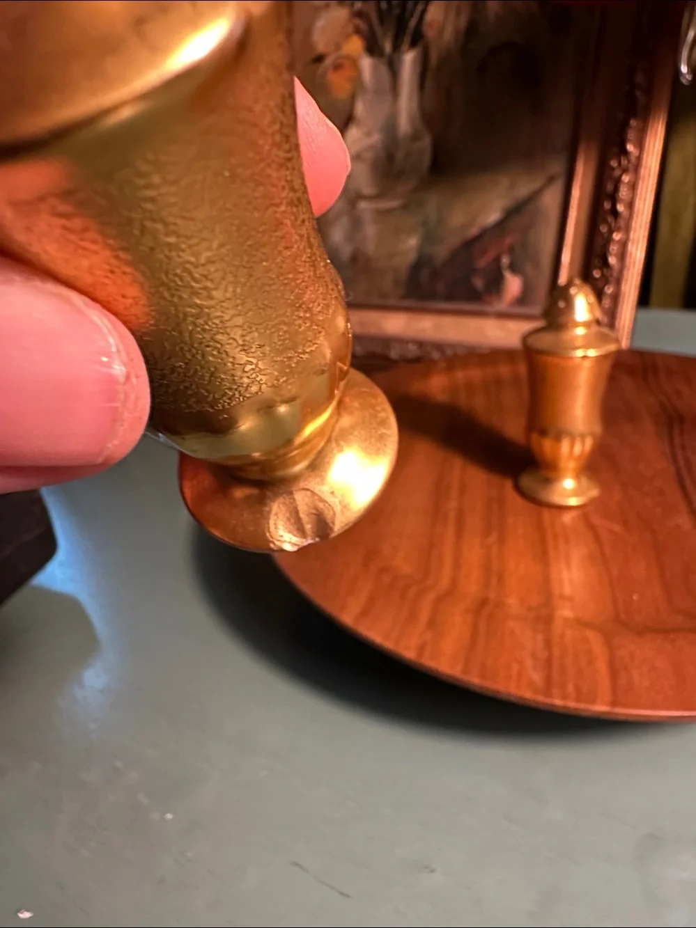VINTAGE Pickard Salt and Pepper Shakers Gold - Made in Japan
